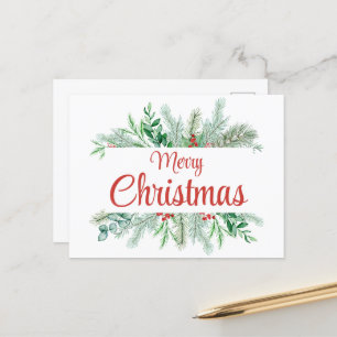 Cartes Pour Fêtes Annuelles Cadres floraux de Noël Joyeux Noël