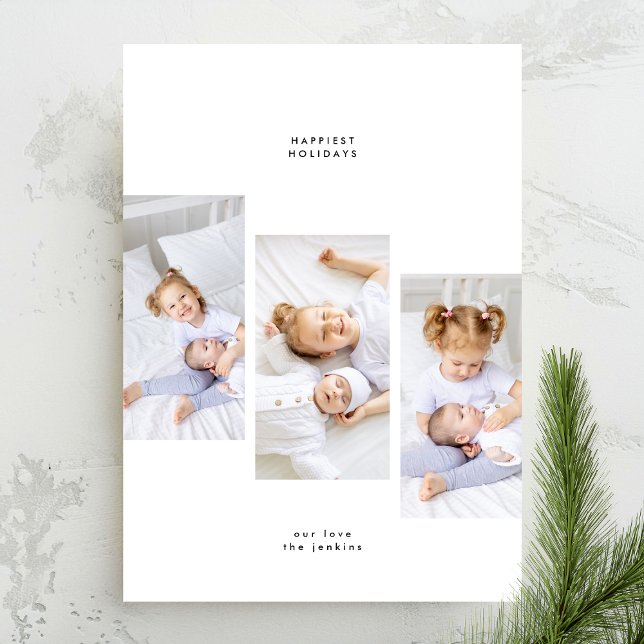 Cartes Pour Fêtes Annuelles Cadres photo minimaux de Noël simple 3 (Créateur téléchargé)