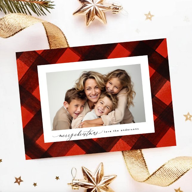 Cartes Pour Fêtes Annuelles Cadres photo peints en rouge noir de Noël (Créateur téléchargé)