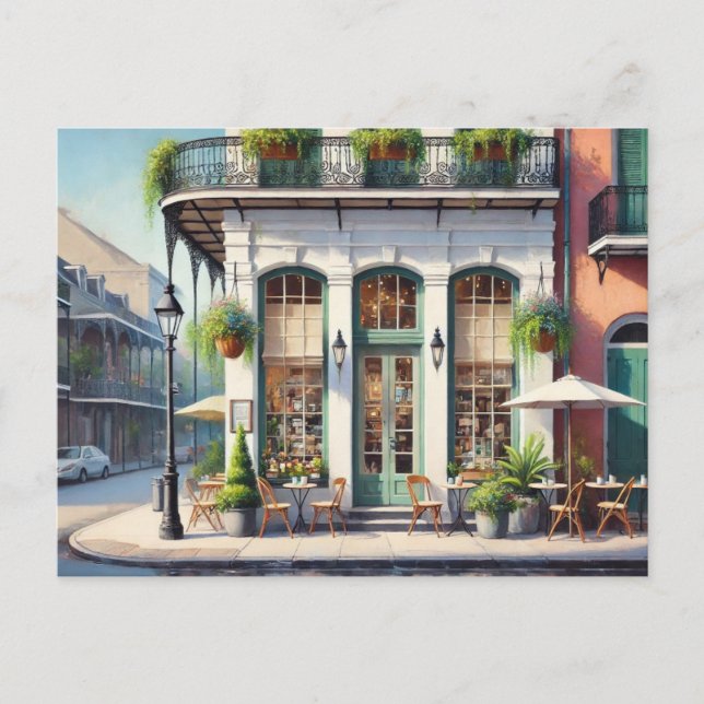 Cartes Pour Fêtes Annuelles Café à La Nouvelle-Orléans Louisiane (Devant)