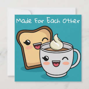 Cartes Pour Fêtes Annuelles Café Et Toast