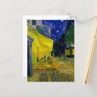 Cartes Pour Fêtes Annuelles Café Terrace Arles, Place du Forum par van Gogh