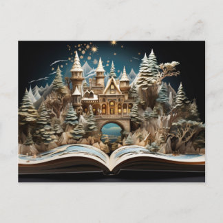 Cartes Pour Fêtes Annuelles Cahier de Noël Castle Pop-Up Wonderland