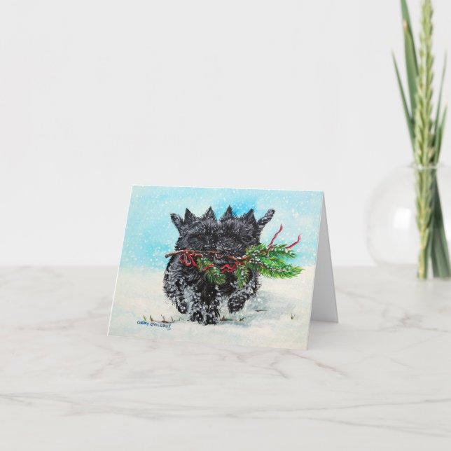 Cartes Pour Fêtes Annuelles Cairn Terrier Christmas (Devant)