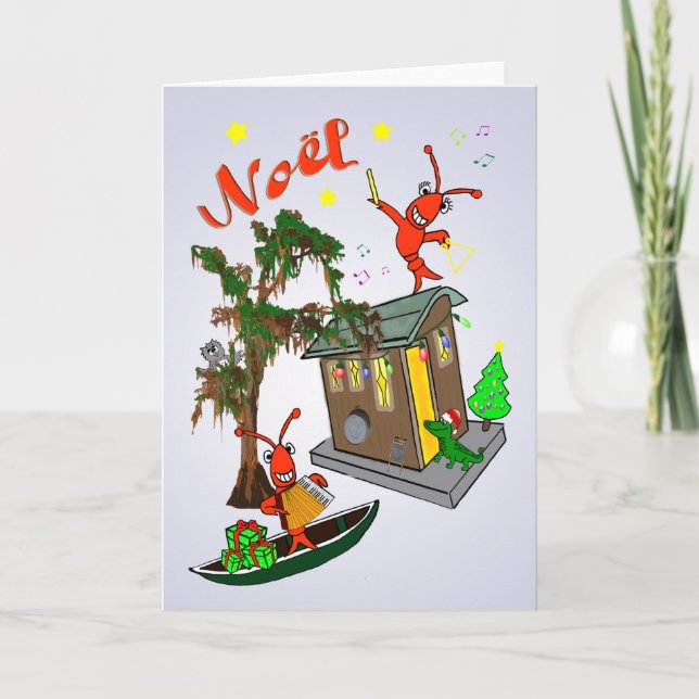 Cartes Pour Fêtes Annuelles Cajun Bayou Christmas (Devant)