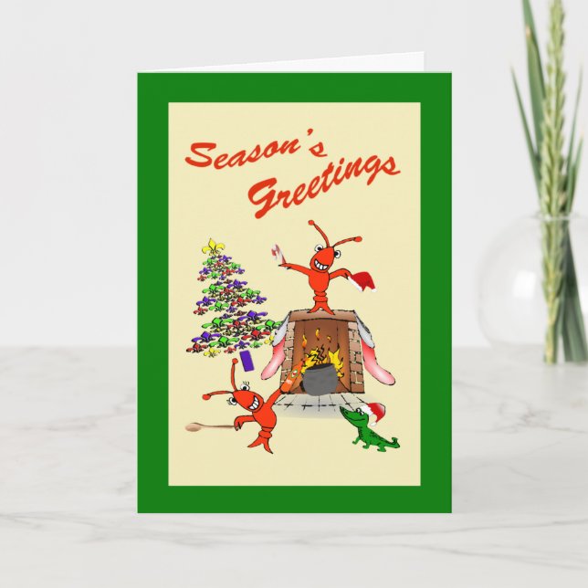 Cartes Pour Fêtes Annuelles Cajun Crawfish Gumbo (Devant)