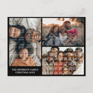 Cartes Pour Fêtes Annuelles Calendrier 2024 Family Portrait Custom Postcard