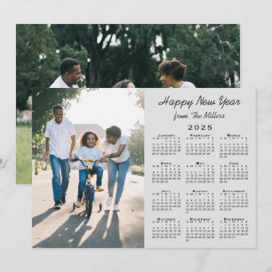Cartes Pour Fêtes Annuelles Calendrier 2025 Modern Grey 2 Photo Bonne année