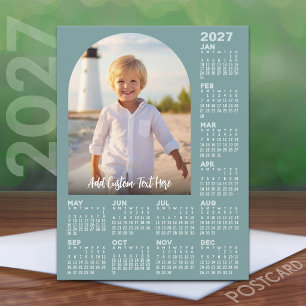 Cartes Pour Fêtes Annuelles Calendrier 2027 avec photo - Arche moderne