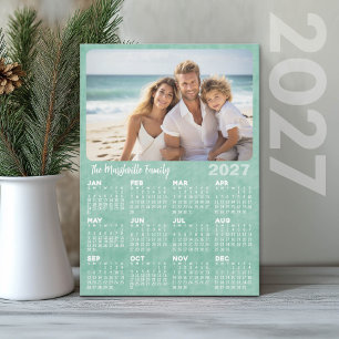 Cartes Pour Fêtes Annuelles Calendrier 2027 avec photo texte personnalisé Plag
