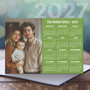 Cartes Pour Fêtes Annuelles Calendrier 2027 - Photo et texte modernes