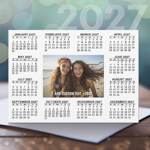 Cartes Pour Fêtes Annuelles Calendrier 2027 - Photo et Texte Modernes