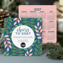 Calendrier 2027 pour les vœux professionnels avec 