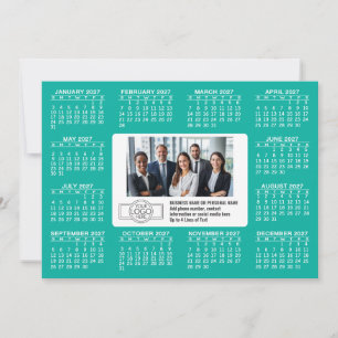 Cartes Pour Fêtes Annuelles Calendrier avec logo Coordonnées