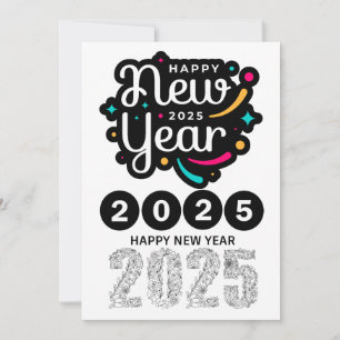 Cartes Pour Fêtes Annuelles "Calendrier de 12 mois 2025 - élégant et fonctionn