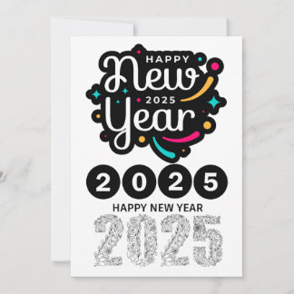 Cartes Pour Fêtes Annuelles "Calendrier de 12 mois 2025 - élégant et fonctionn