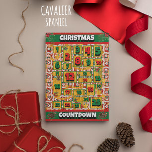 Cartes Pour Fêtes Annuelles Calendrier de l'Avent de Noël Cavalier Dog Countdo