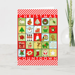 Cartes Pour Fêtes Annuelles Calendrier de Noël