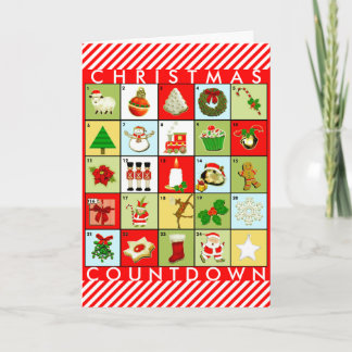 Cartes Pour Fêtes Annuelles Calendrier de Noël