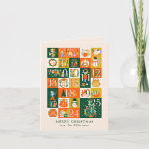 Cartes Pour Fêtes Annuelles Calendrier de Noël de l'Avent personnalisé