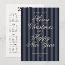 Calendrier élégant de Noël sans photo 2027