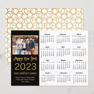 Cartes Pour Fêtes Annuelles Calendrier photo du script de Parties scintillant 