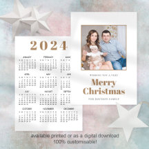 Calendrier photo moderne 2024 Joyeux Noël