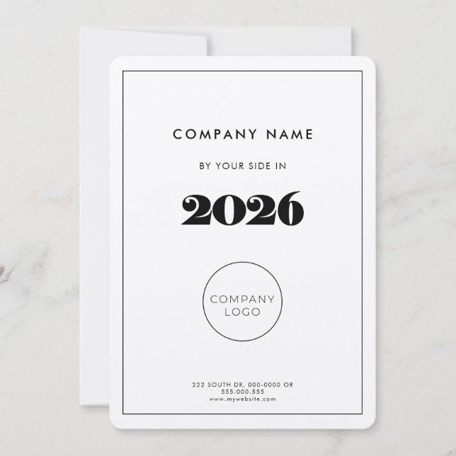 Cartes Pour Fêtes Annuelles Calendrier Retro kraft 2023 entreprise (Devant)