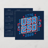 Calendrier USA 250 – 1776 à 2026 Pixel Art