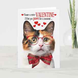 Cartes Pour Fêtes Annuelles Calico Cat Feline Humour Saint-Valentin