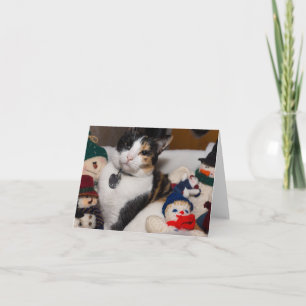 Cartes Pour Fêtes Annuelles Calico Et Snowmen