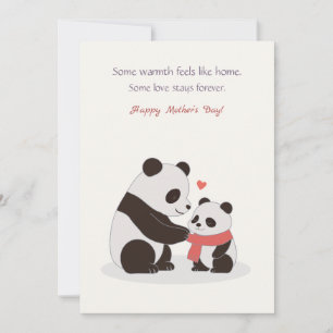 Cartes Pour Fêtes Annuelles Câlins Chaleureux, Amour de Panda