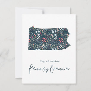 Cartes Pour Fêtes Annuelles Câlins et baisers de Pennsylvanie