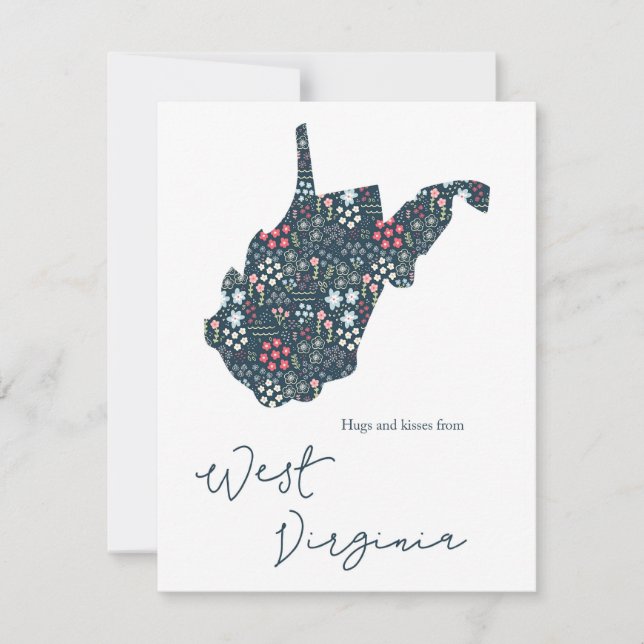 Cartes Pour Fêtes Annuelles Câlins et bisous de Virginie-Occidentale (Devant)