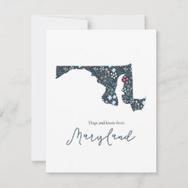 Cartes Pour Fêtes Annuelles Câlins et bisous du Maryland