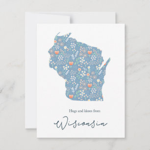 Cartes Pour Fêtes Annuelles Câlins et bisous du Wisconsin