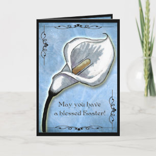 Cartes Pour Fêtes Annuelles Calla de Pâques personnalisé