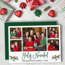 Calligraphie amusante 5 Photo Green Feliz Navidad