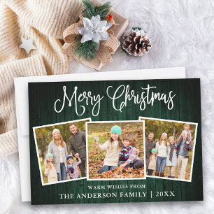 Cartes Pour Fêtes Annuelles Calligraphie amusante Noël Vert bois 3 Photo
