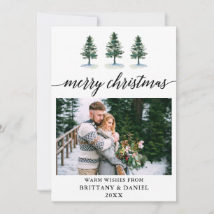 Cartes Pour Fêtes Annuelles Calligraphie Aquarelle Pines Couple Photo