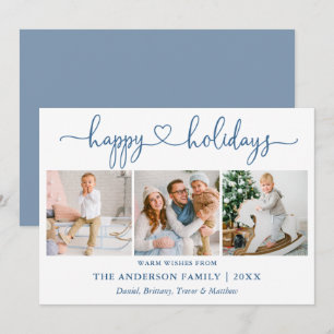Cartes Pour Fêtes Annuelles Calligraphie Coeur 3 Photo Dusty Blue