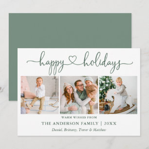 Cartes Pour Fêtes Annuelles Calligraphie Coeur 3 Photo Sage Vert