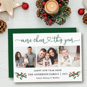 Cartes Pour Fêtes Annuelles Calligraphie Coeur Plus Cheer Holly 3 Photo