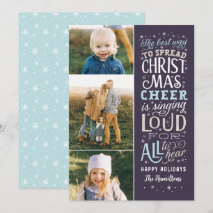 Cartes Pour Fêtes Annuelles Calligraphie de la Joie de Noël