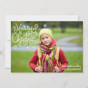Cartes Pour Fêtes Annuelles Calligraphie de Noël Whimsical tourbillonner votre