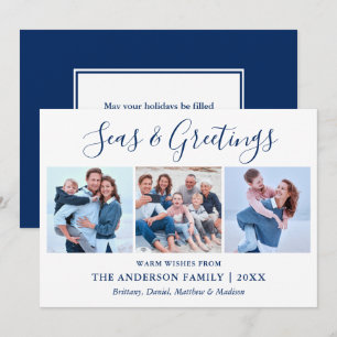 Cartes Pour Fêtes Annuelles Calligraphie Enk Script Mer et salutations 3 Photo