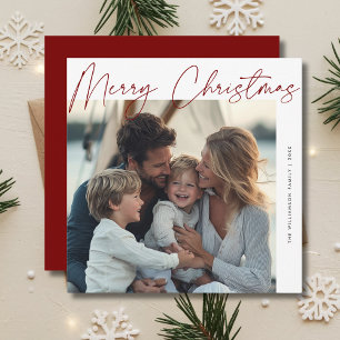 Cartes Pour Fêtes Annuelles Calligraphie Famille Nautique Plage de Noël Photo