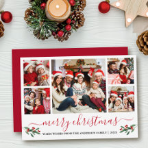Calligraphie Joyeux Noël 5 Photo Red Holly