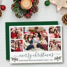 Calligraphie Joyeux Noël Holly 5 Photo Vert