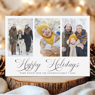 Cartes Pour Fêtes Annuelles Calligraphie moderne élégante Noël 3 Photo